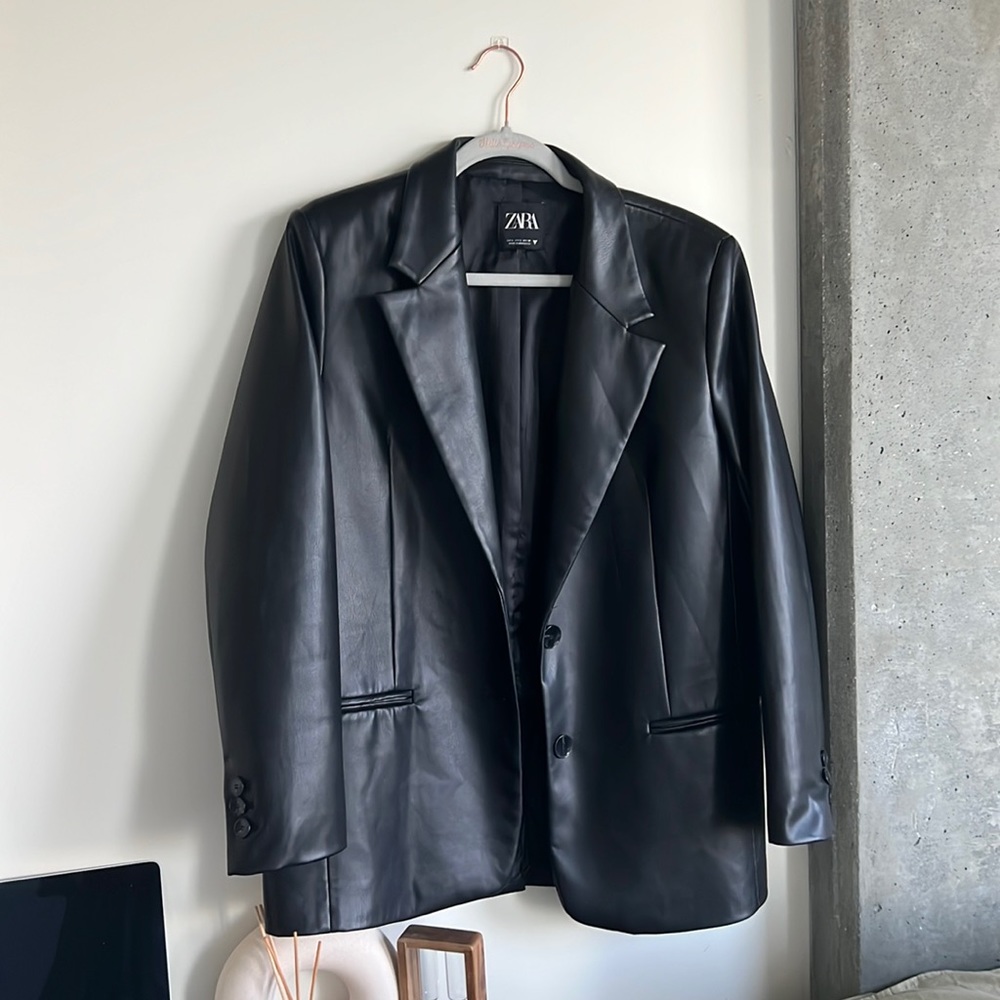 Zara Leather blazer